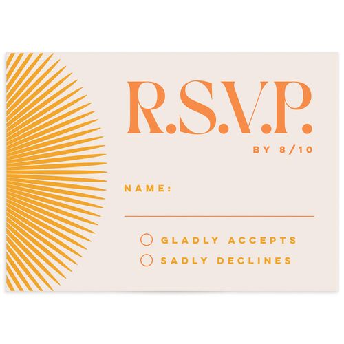 Retro Sunburst Wedding Response Cards