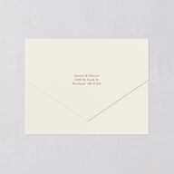 Simple Boho Flowers All-in-One Wedding Invitations Raspberry Signature Light Both Recipient and Return Addresses No