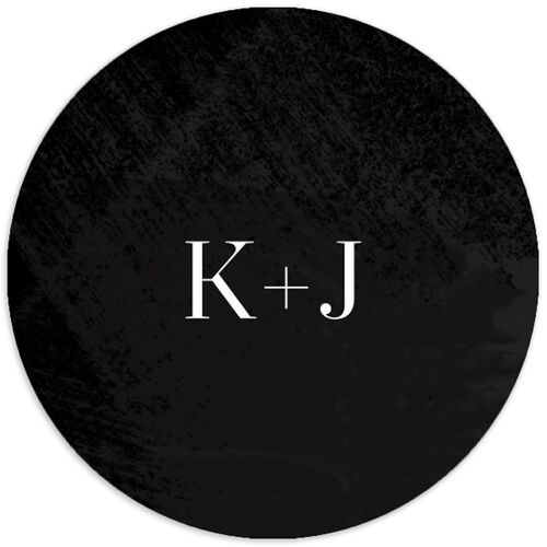 Painted Minimal Wedding Stickers Midnight Circle