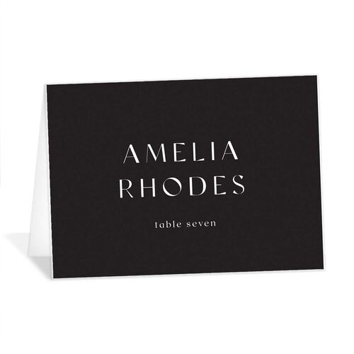 Tulip Corners Place Cards Licorice Pearlescent