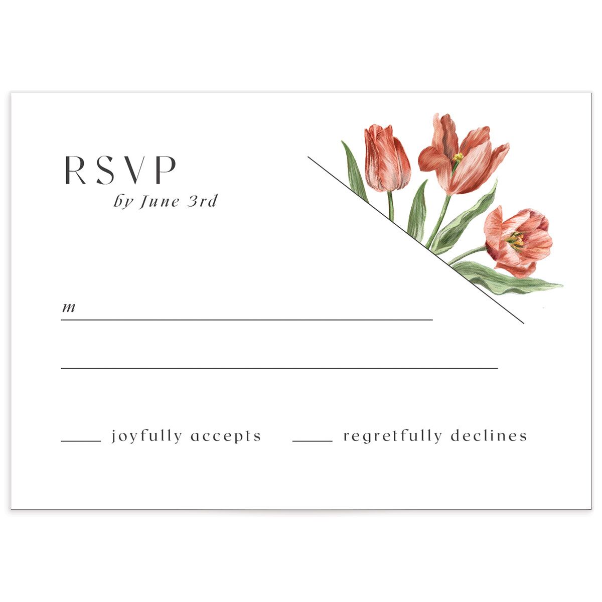 Tulip Corners Wedding Response Cards