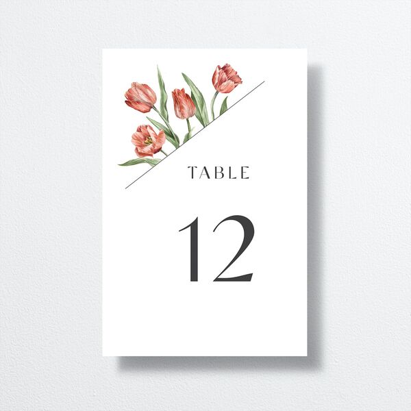 Tulip Corners Table Numbers front in Orange