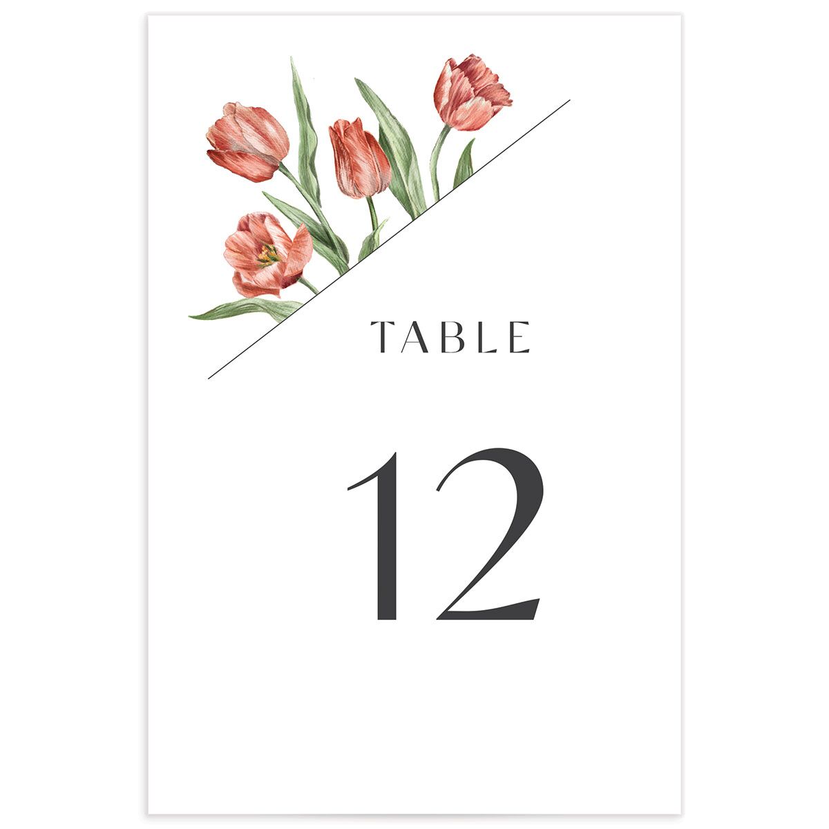 Tulip Corners Table Numbers