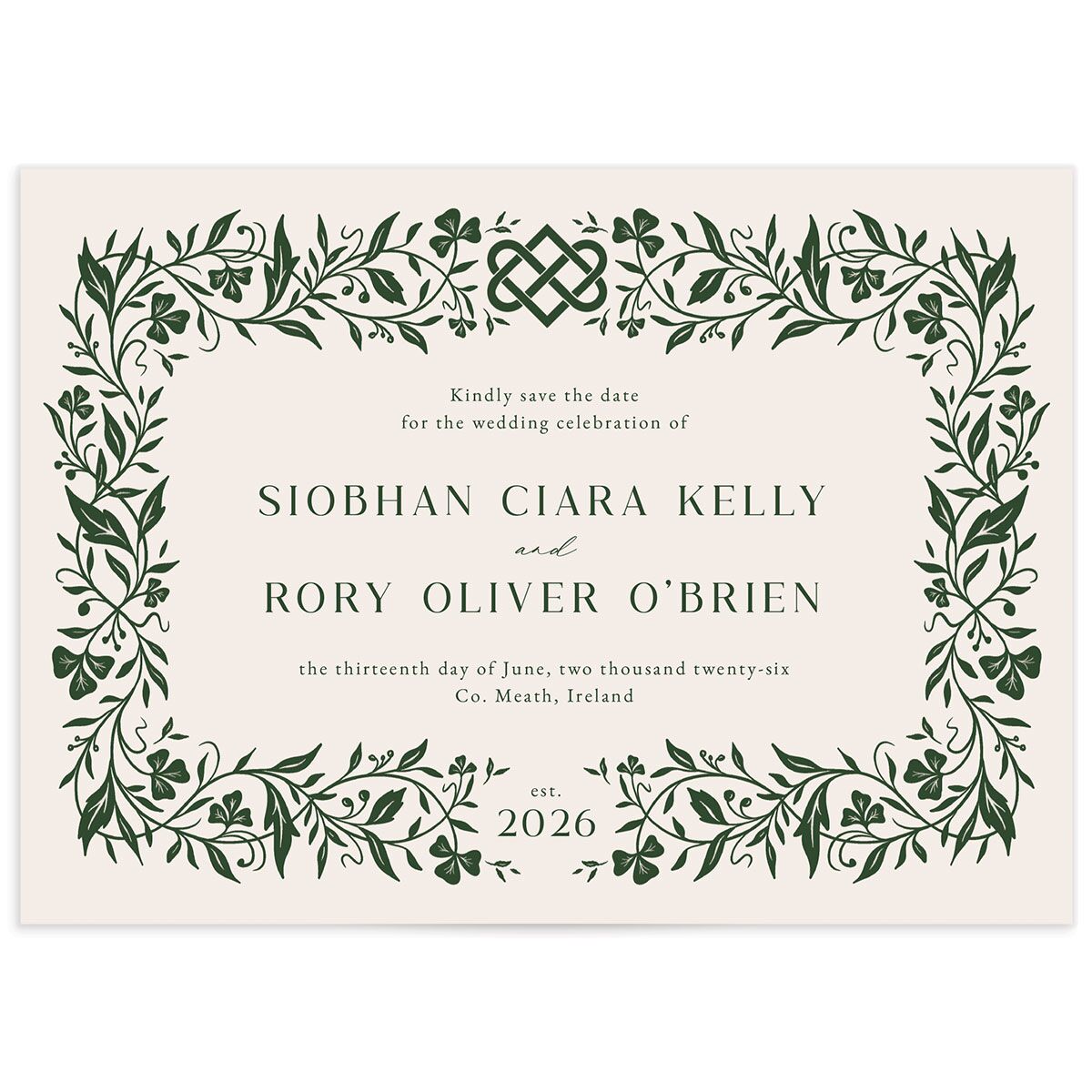 Celtic Knot Save the Date Cards
