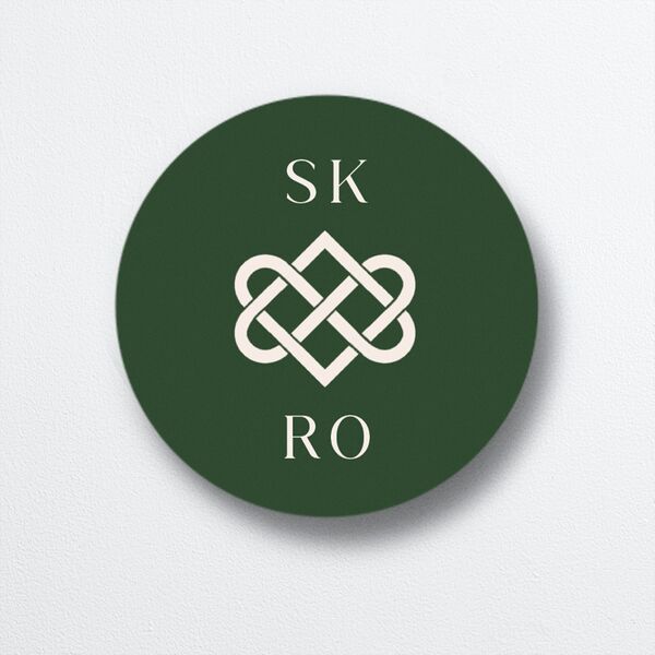 Celtic Knot Wedding Stickers Hunter Green