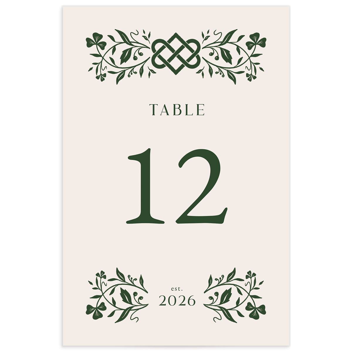 Celtic Knot Table Numbers