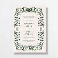 Celtic Knot Wedding Invitations Hunter Green Signature No Standard