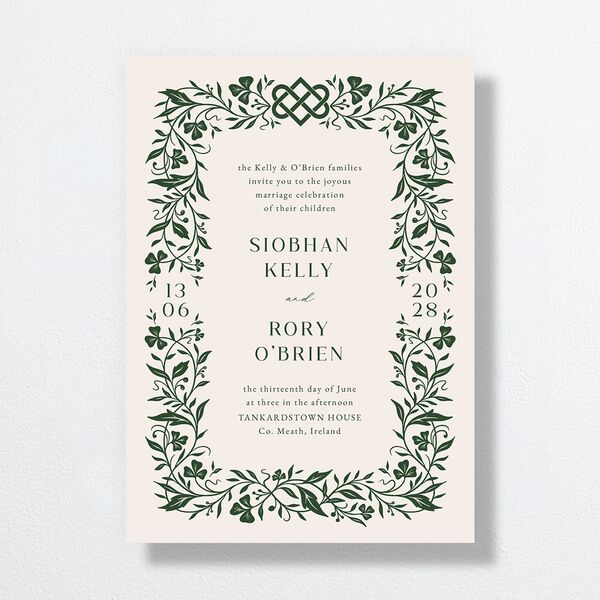 Celtic Knot Wedding Invitations Hunter Green Signature No Standard