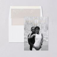 Monogram Leaves Save The Date Cards Gold Charcoal Signature smooth Blank No