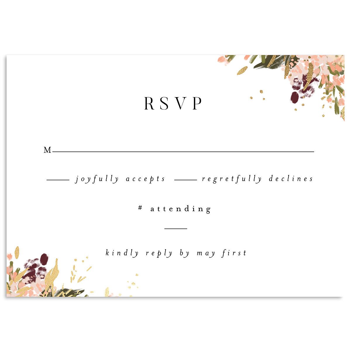 Moody Romance Wedding Response Cards