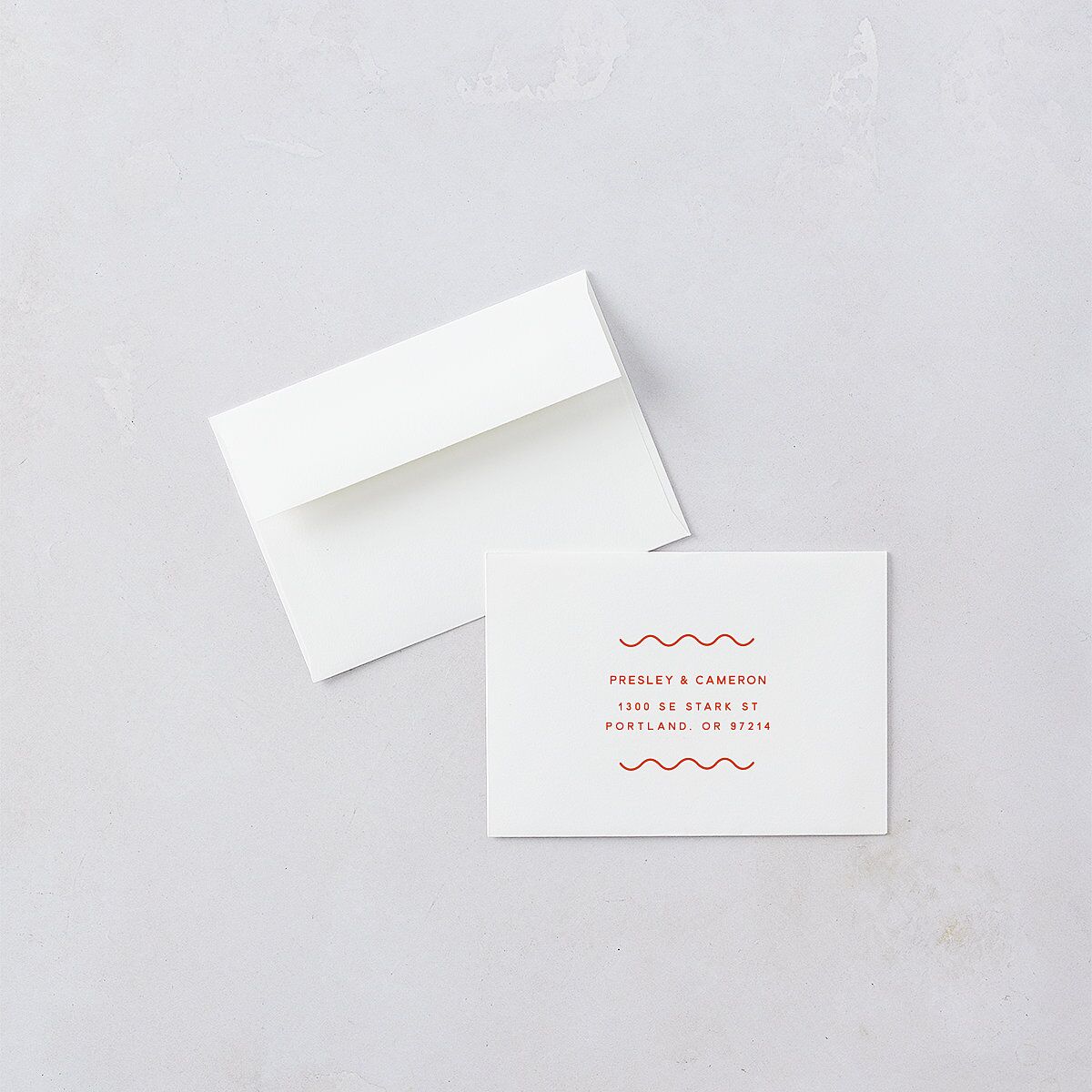 Cabana Stripes Response Card Envelopes Pastel Blue Standard White Return Address Signature