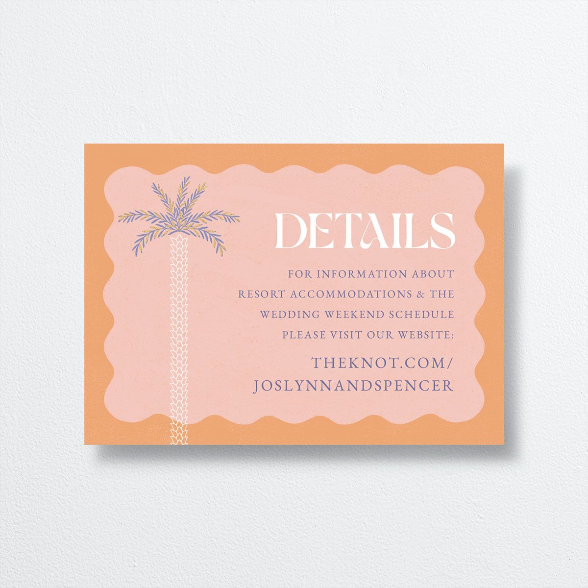 Tropical Glamour Wedding Enclosure Cards — view 1