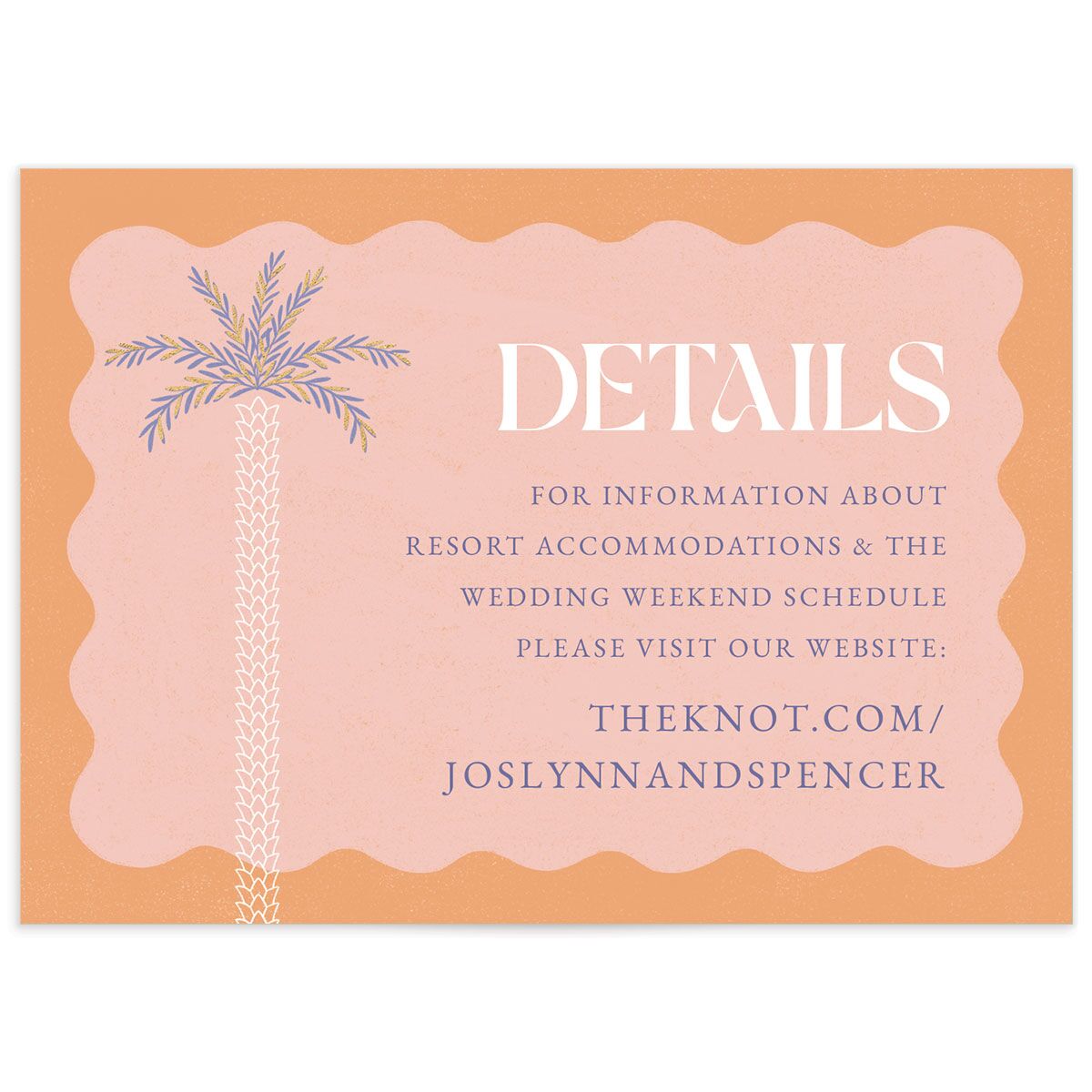 Tropical Glamour Wedding Enclosure Cards