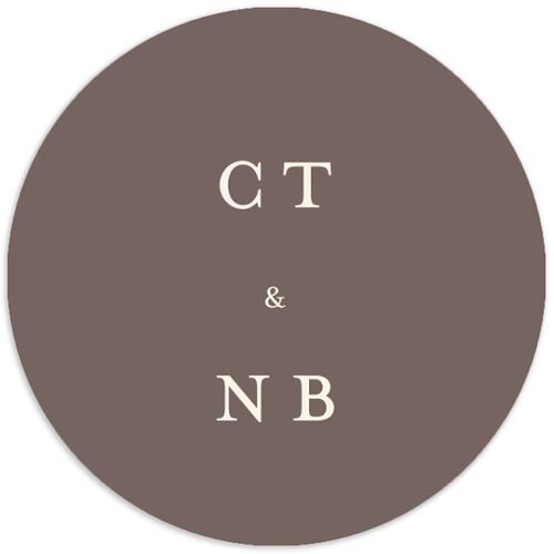 Palm Tree Icon Wedding Stickers Champagne Circle