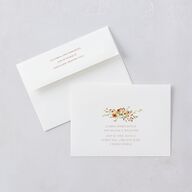 Wildflower Border Bridal Shower Invitations Cinnamon Signature Blank Standard