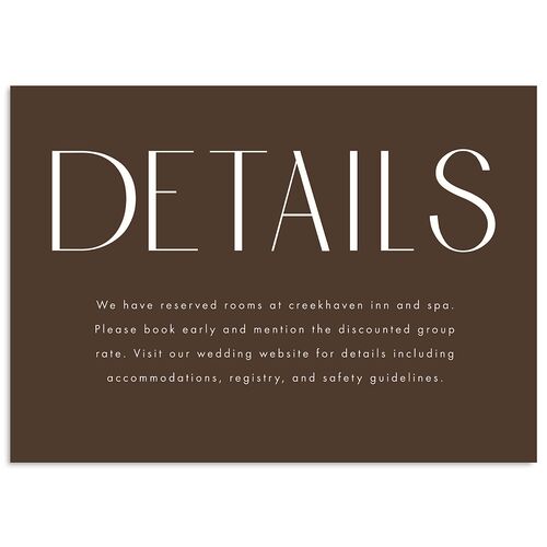 Love is Love Wedding Event Detail Cards Falcon Signature Standard