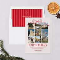 Tied With A Bow Gift Gallery Holiday Cards Scarlet Signature Blank Standard