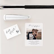 Simply Elegant Save The Date Magnets Champagne Magnet Paper