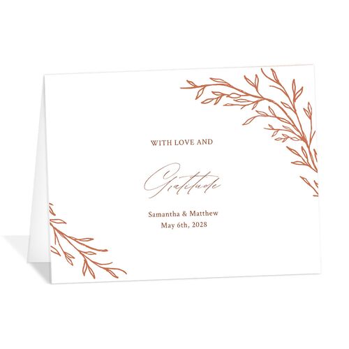 Rustic Branches Thank You Cards Terracotta