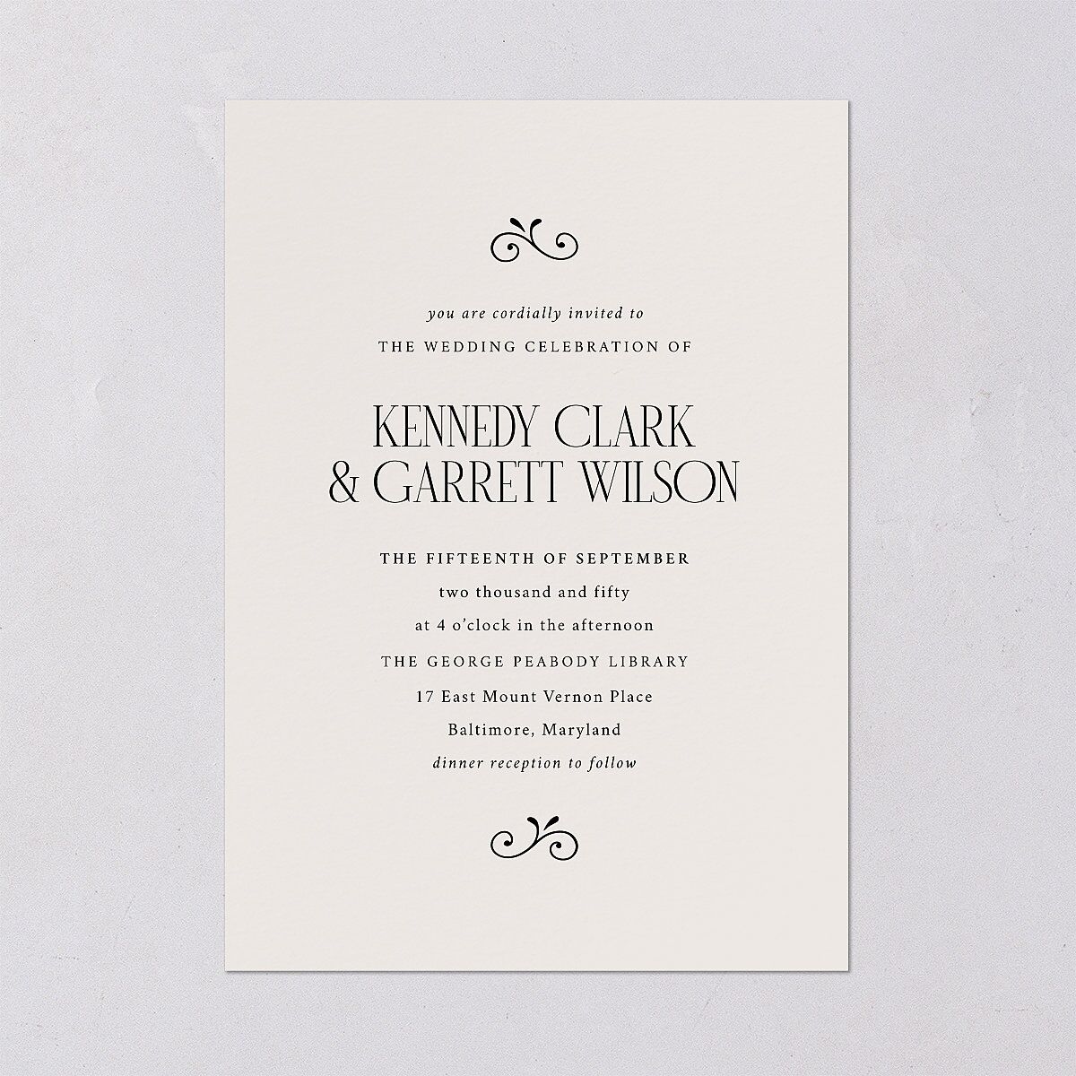 Maximalist Photo Crest Wedding Invitations Linen Signature Blank No Standard