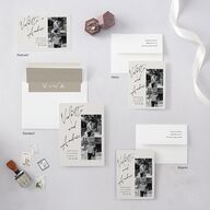 Signed Save The Date Cards Licorice Signature smooth Blank No Standard