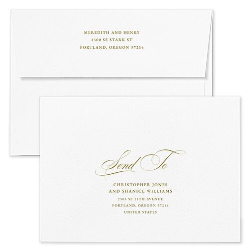 Monogram Branches Botanical Save The Date Card Envelopes Blue Umber Recipient Address Signature Standard