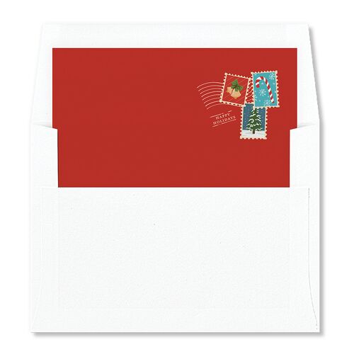 Special Delivery Announcement Christmas Post Envelope Liners True Red Standard