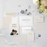 Together Save The Date Cards Gold Champagne Signature smooth Blank No Standard