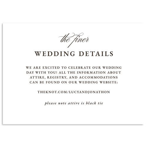 Branches Monogram Wedding Enclosure Cards Sepia Signature Standard