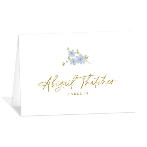 Fairytale Wildflower Crest Place Cards Daffodil Signature