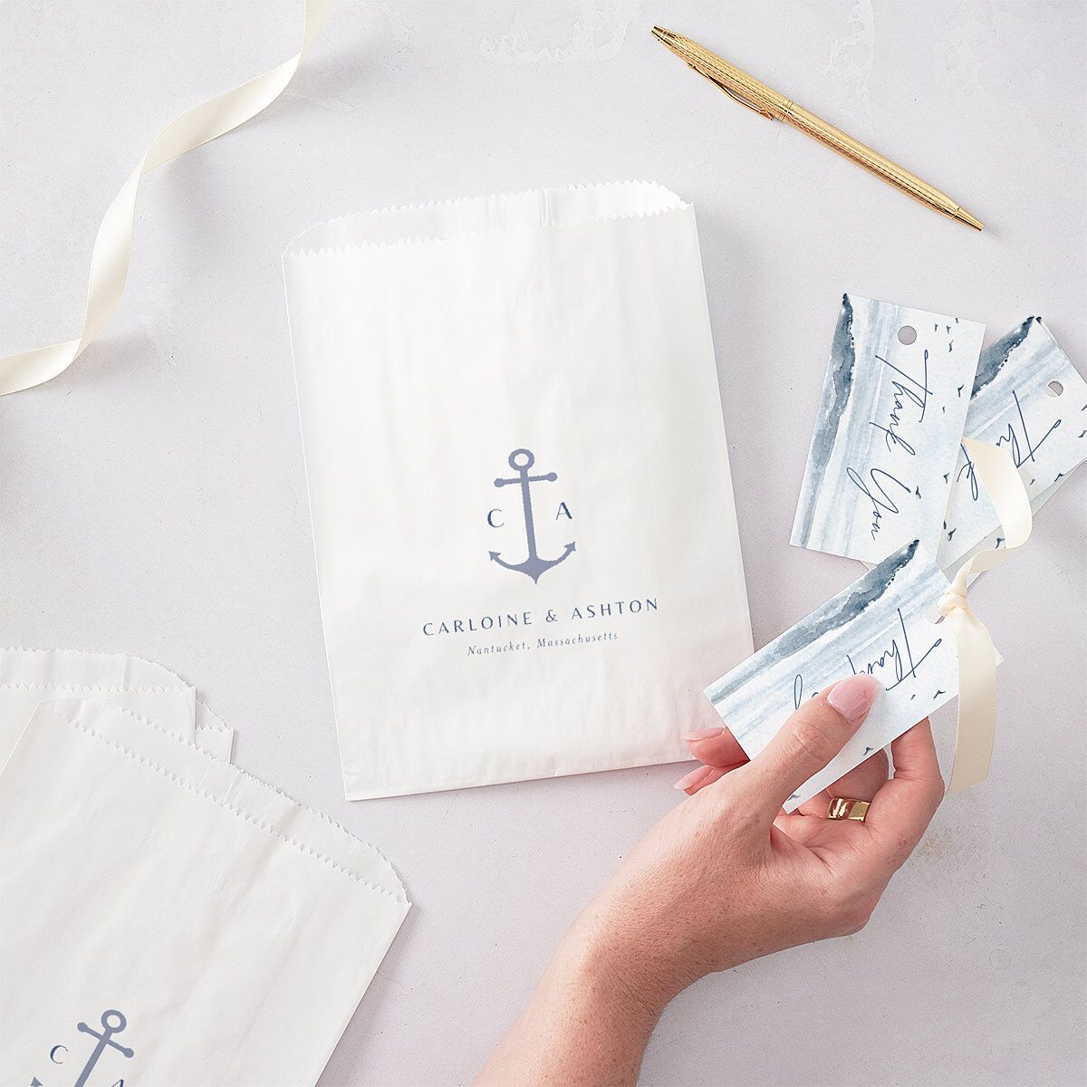 Coastal Love Favor Gift Tags Cruise Signature