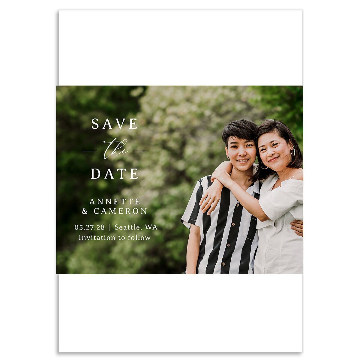 Floral Border Save The Date Cards