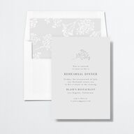 Baby's Breath Rehearsal Dinner Invitations Mist Signature