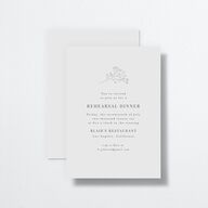 Baby's Breath Rehearsal Dinner Invitations Mist Signature