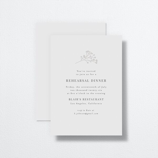 Baby's Breath Rehearsal Dinner Invitations Mist Signature
