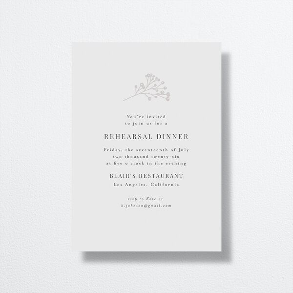Baby's Breath Rehearsal Dinner Invitations Mist Signature