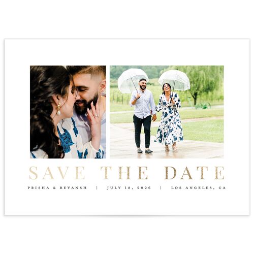 Baby's Breath Save the Date Cards - Grey