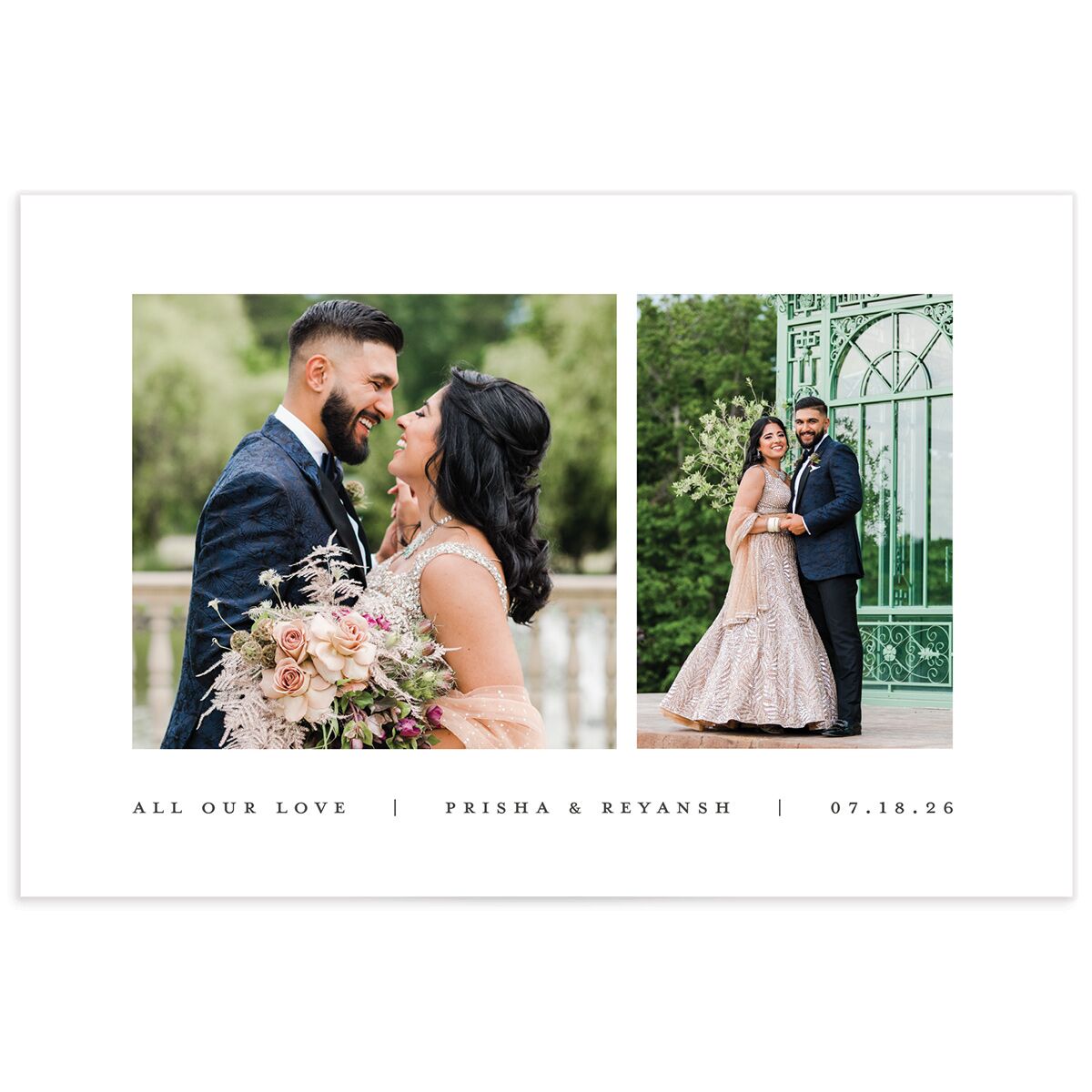 Baby's Breath Thank You Postcards
