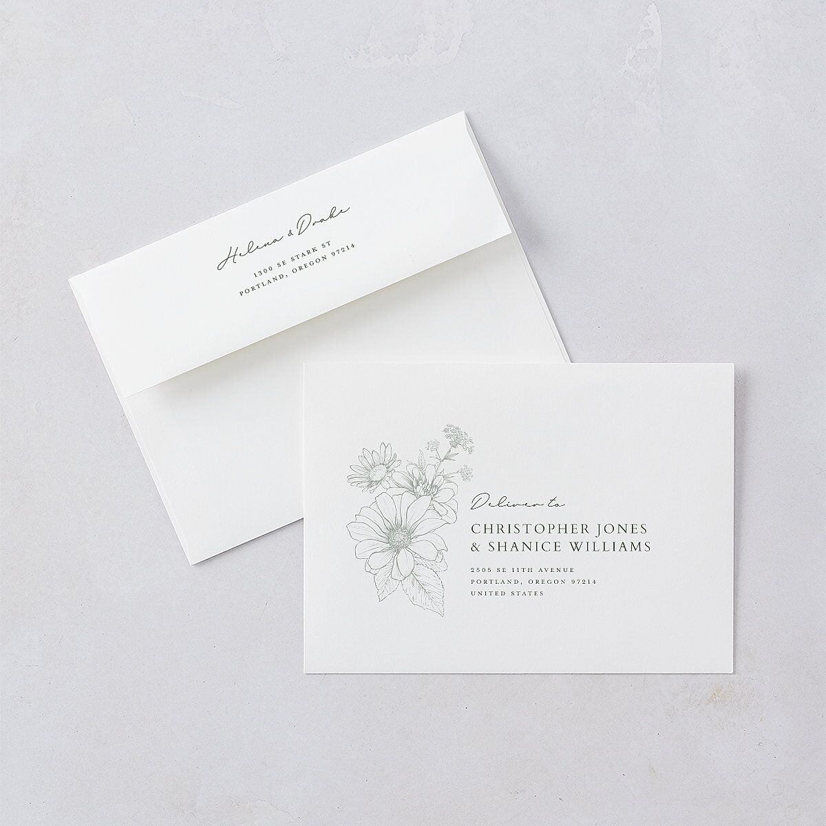 Rustic Botanical Foil Wedding Invitations Moss Gold Signature Blank No Standard