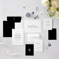 Metropolitan Wedding Invitations Gold Pure White Signature Blank No Standard