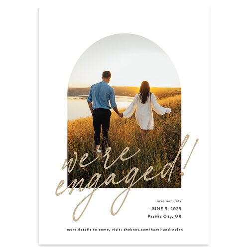 Forever Arch Save the Date Cards Pure White Signature smooth Blank No Standard