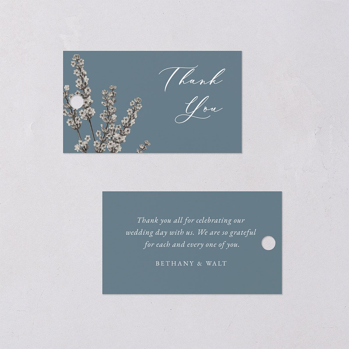 Vintage Lavender Favor Gift Tags Regency Blue Signature