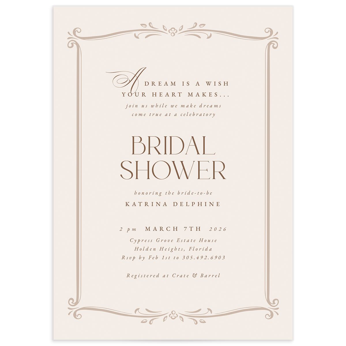 Once Upon a Time Bridal Shower Invitations