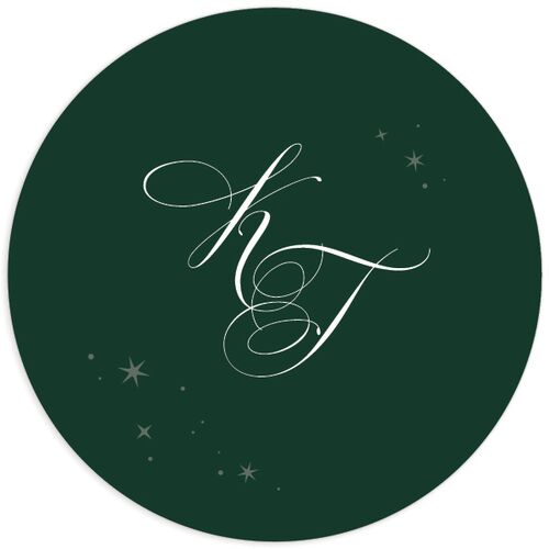 Once Upon a Time Wedding Stickers Dark Green
