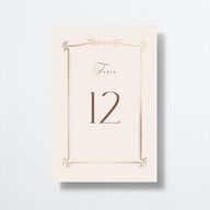Once Upon a Time Table Numbers Gold Linen Signature
