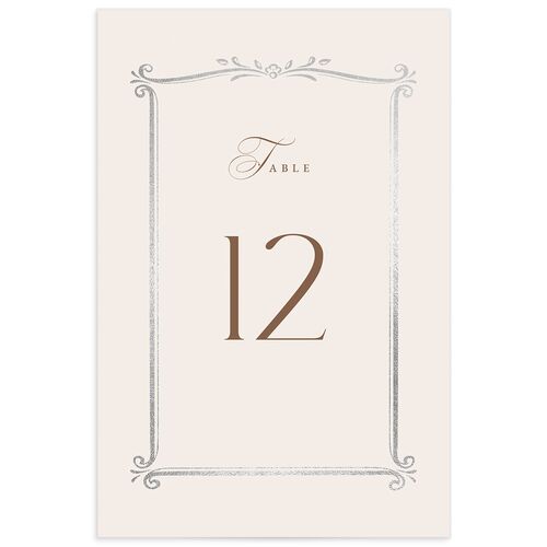 Once Upon a Time Table Numbers Silver Linen Signature