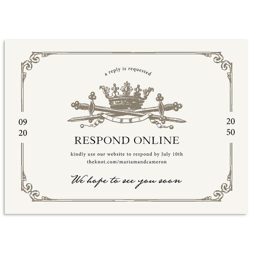 Romantic Fantasy Wedding Response Cards Champagne Signature Standard