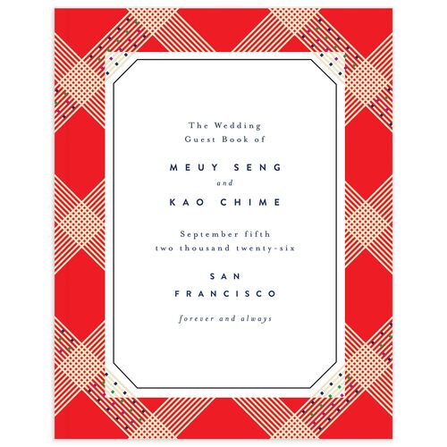 Mien Embroidery Guest Books Crimson