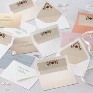 Vintage Nouveau Floral Euro Envelope Liners Merlot Luxe