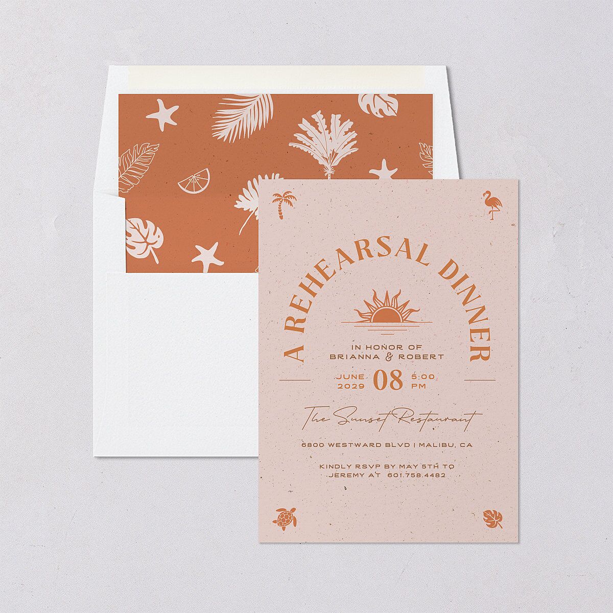 Beach Party Rehearsal Dinner Invitations — view 4